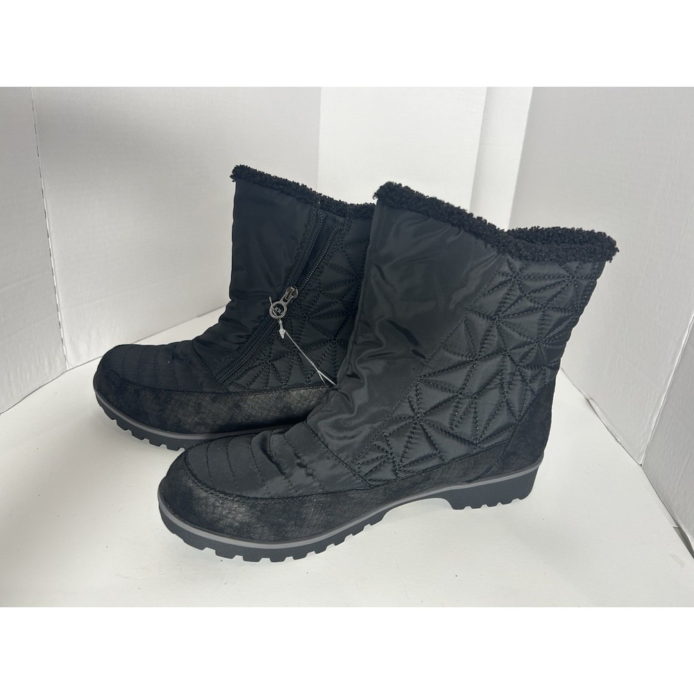JBU By Jambu Womens Free Bird Snow Boots Quilted Black Size 11